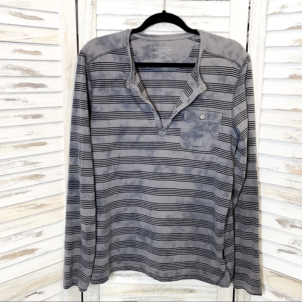 CALVIN KLEIN | Men’s Striped Body Fit Coupe Top M - Picture 2 of 6